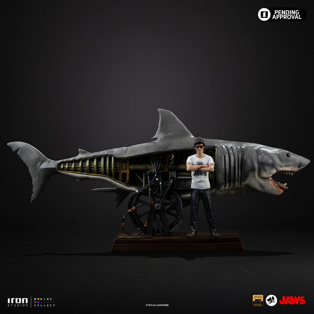 Steven Spielberg & Jaws 50th Anniversary Statue by Iron Studios