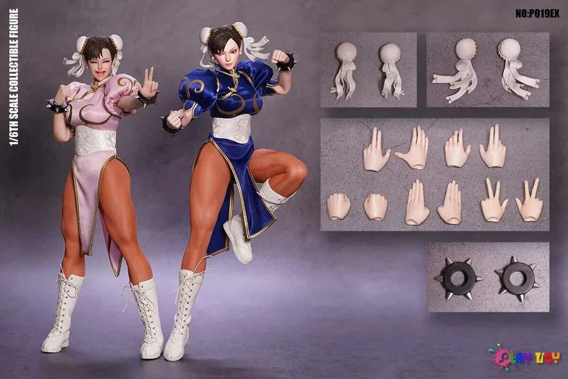 PLAY TOY Fighting Goddess Pink Ver. Street Fighter Chun-Li Action Figure