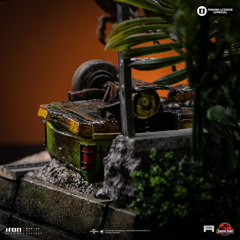 T-Rex Breakout Set A Statue Icons Jurassic Park by Iron Studios