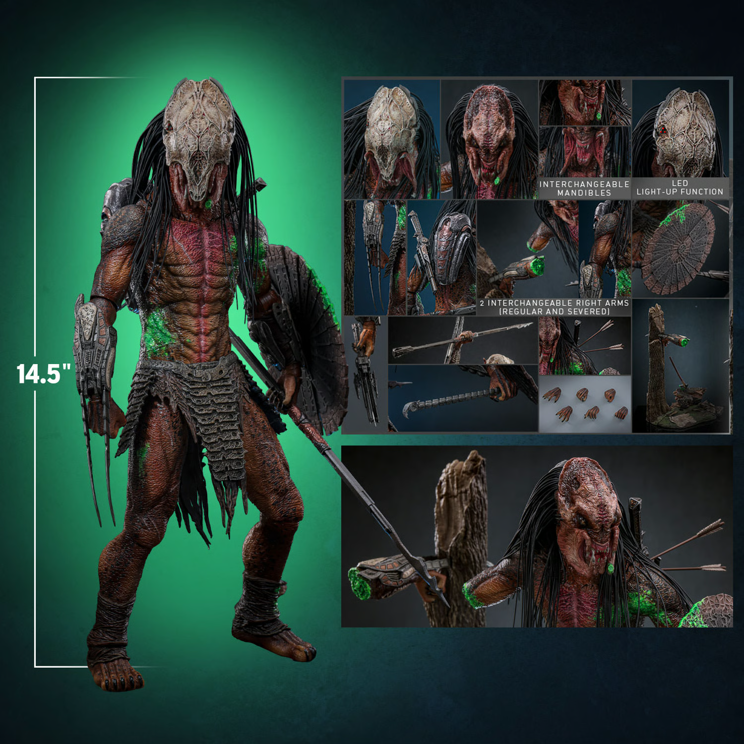 Feral Predator (Battle Damaged Version) Sixth Scale Figure by Hot Toys