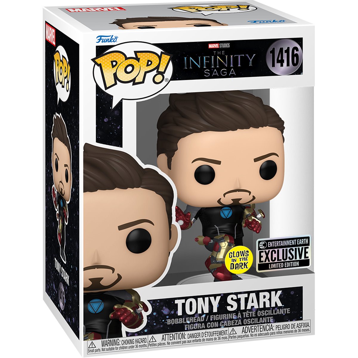 Iron Man 3 Tony Stark Suit-Up GITD Exclusive Funko Pop!