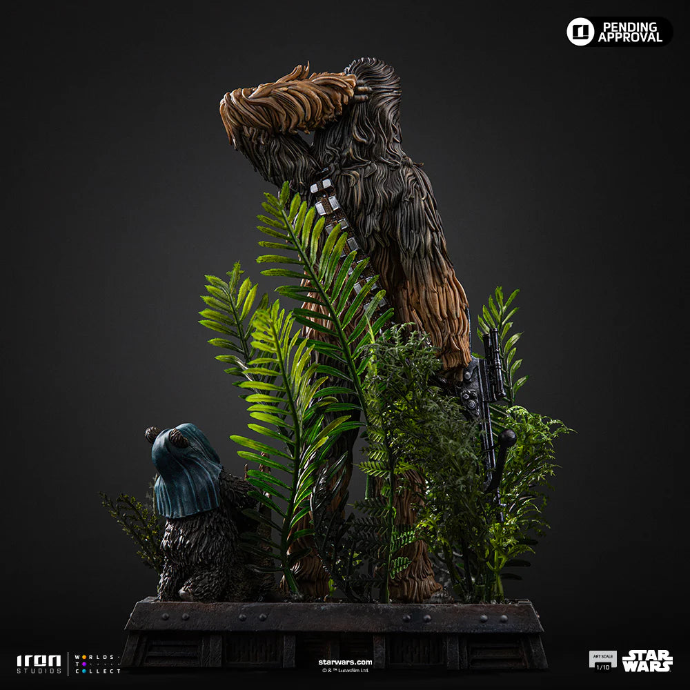 Star Wars Chewbacca And Tokkat Art Scale By Iron Studios