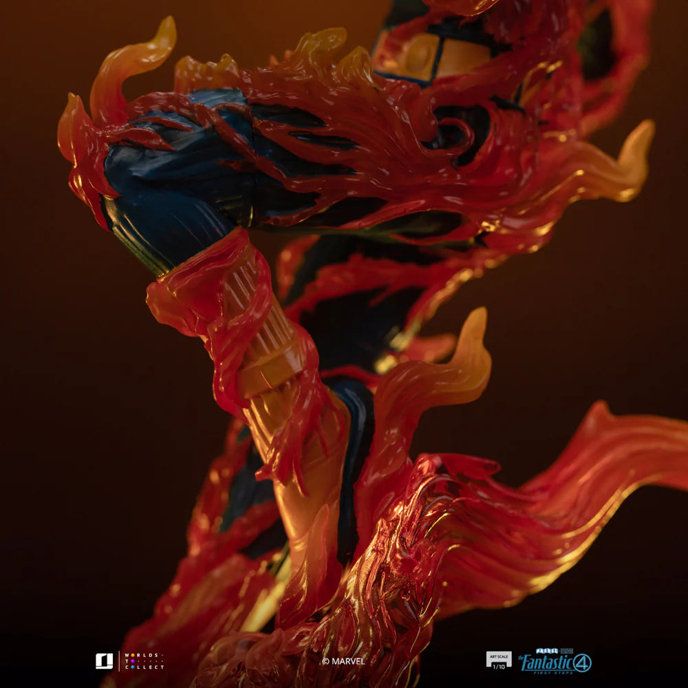 Human Torch Blue Suit Fantastic Four The First Steps Exclusive Version Statue by Iron Studios