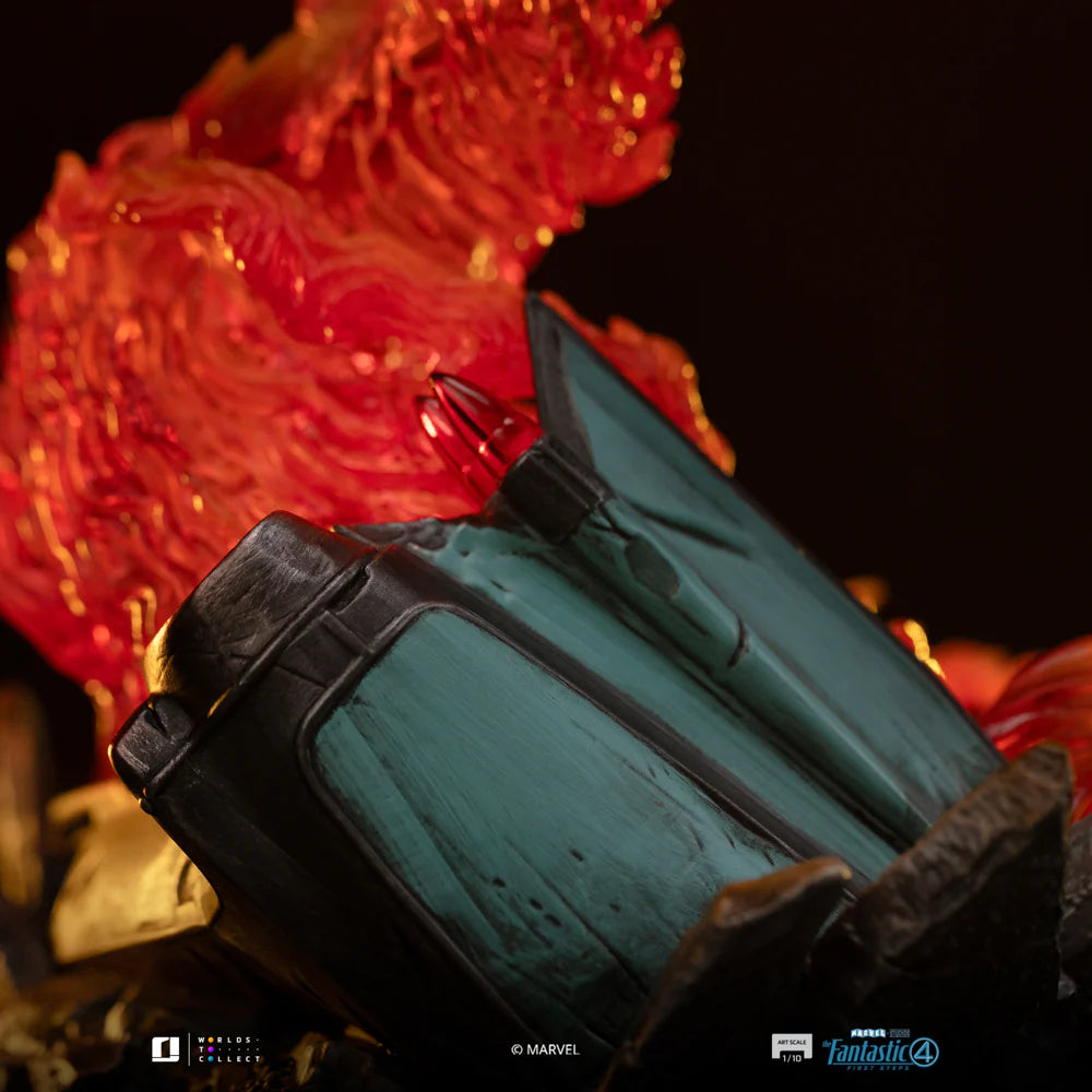 Human Torch Blue Suit Fantastic Four The First Steps Exclusive Version Statue by Iron Studios