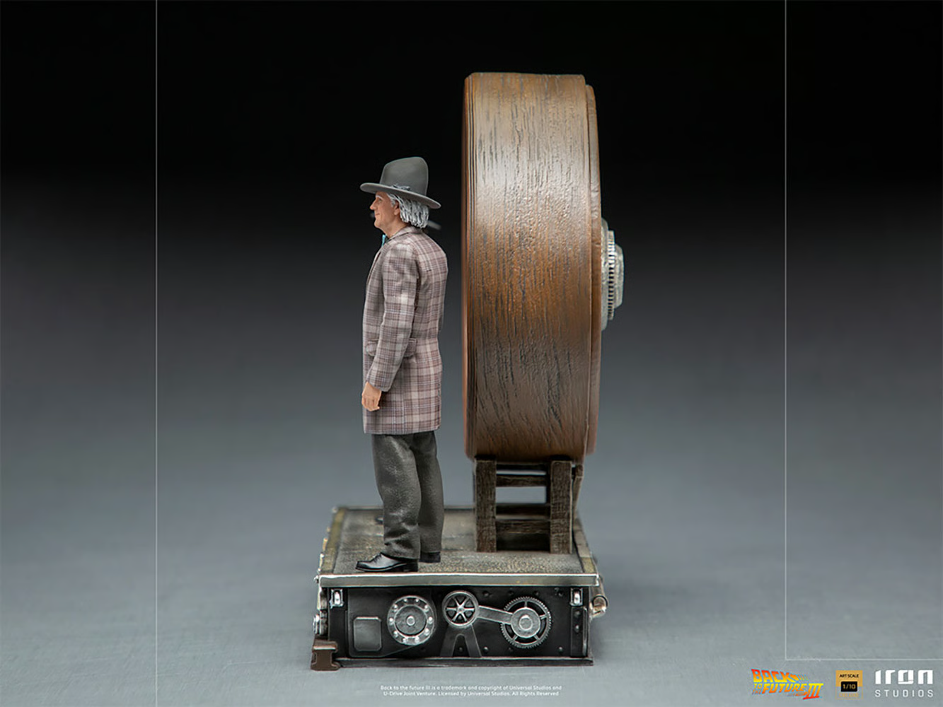 Marty and Doc at the Clock Deluxe Statue by Iron Studios