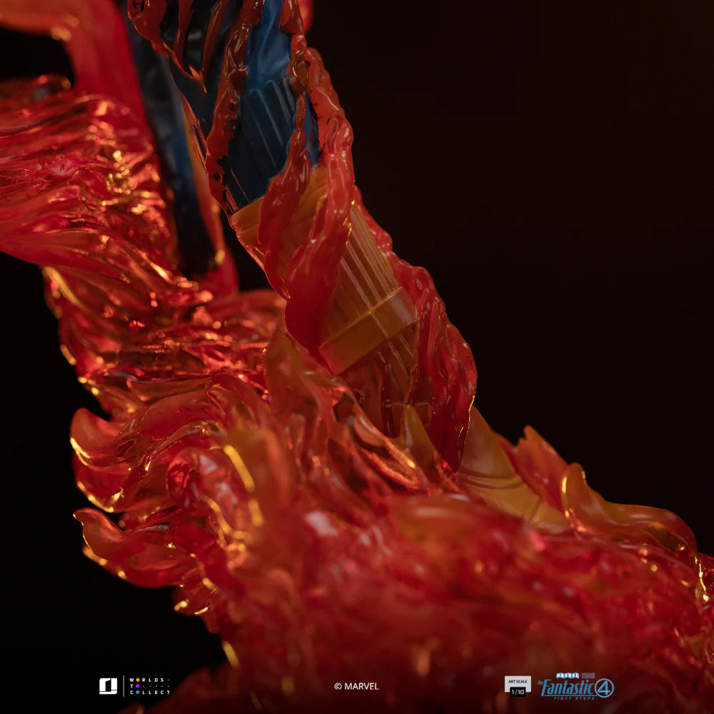 Human Torch Blue Suit Fantastic Four The First Steps Exclusive Version Statue by Iron Studios