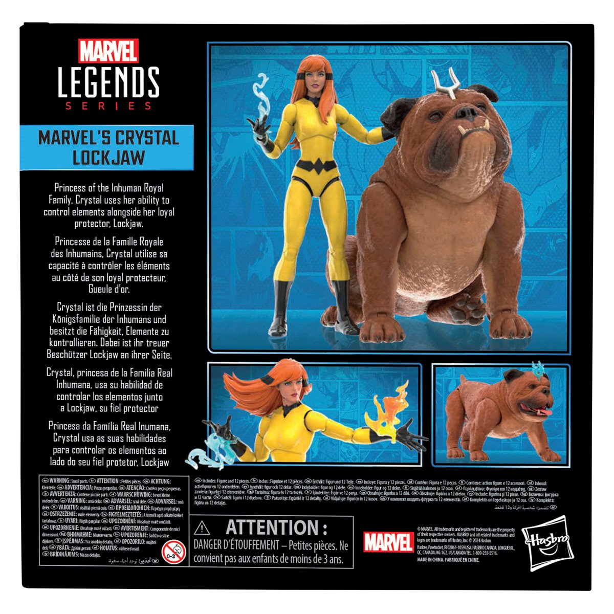 Inhumans Marvel Legends Series Crystal and Lockjaw Deluxe Action Figures