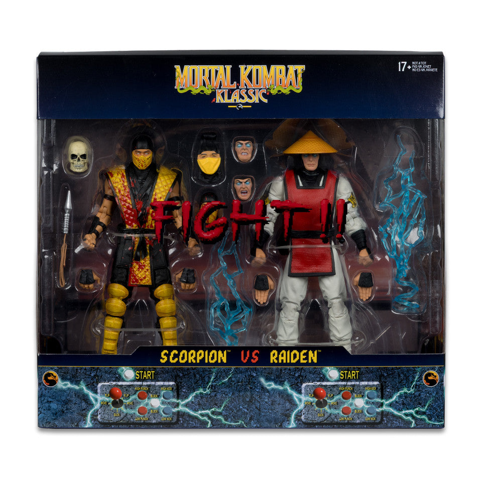 Scorpion vs Raiden (Mortal Kombat Klassic) 2-Pack Action Figures