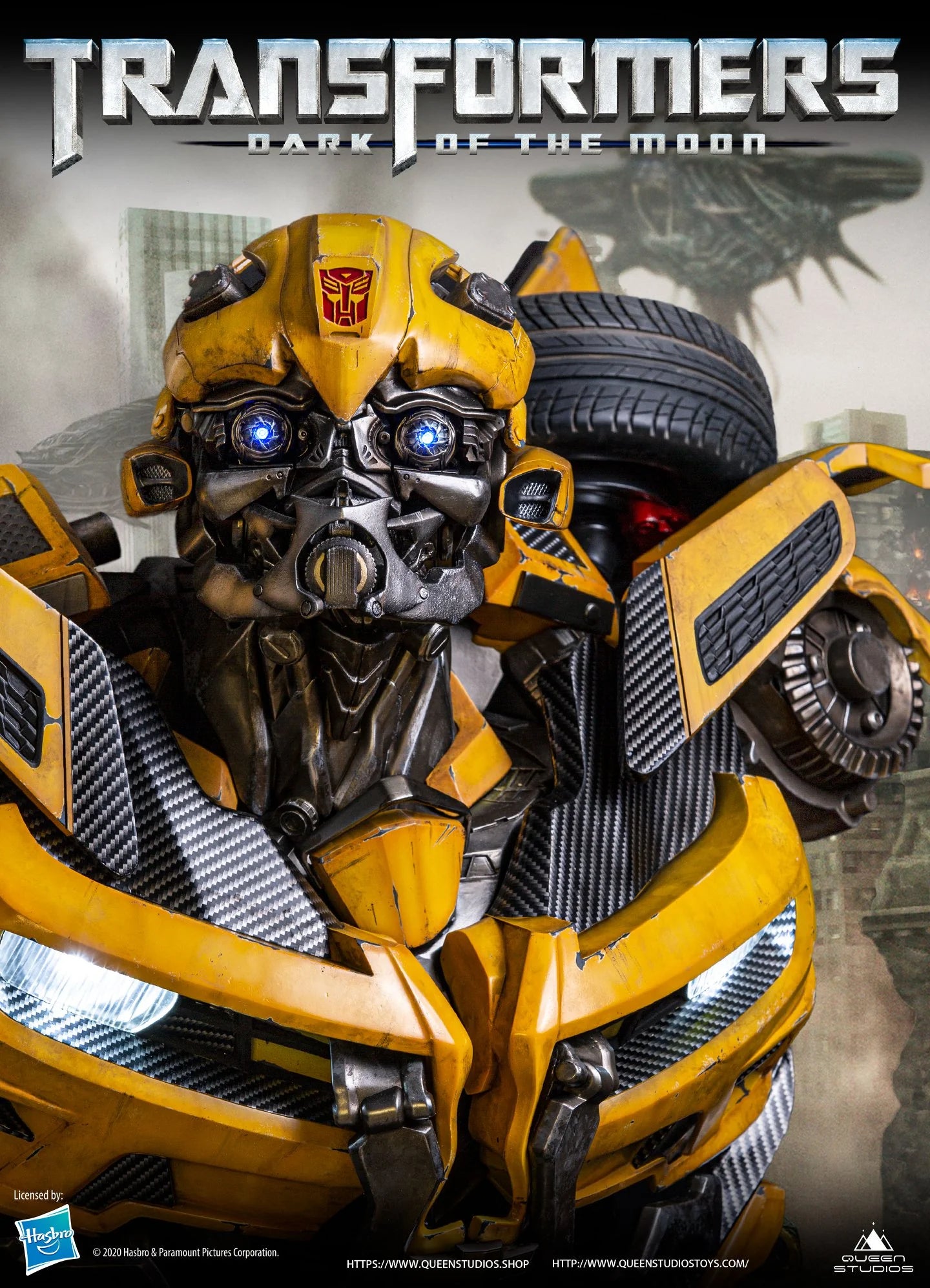 Queen Studios Human Size DOTM Transformer Bumblebee Bust