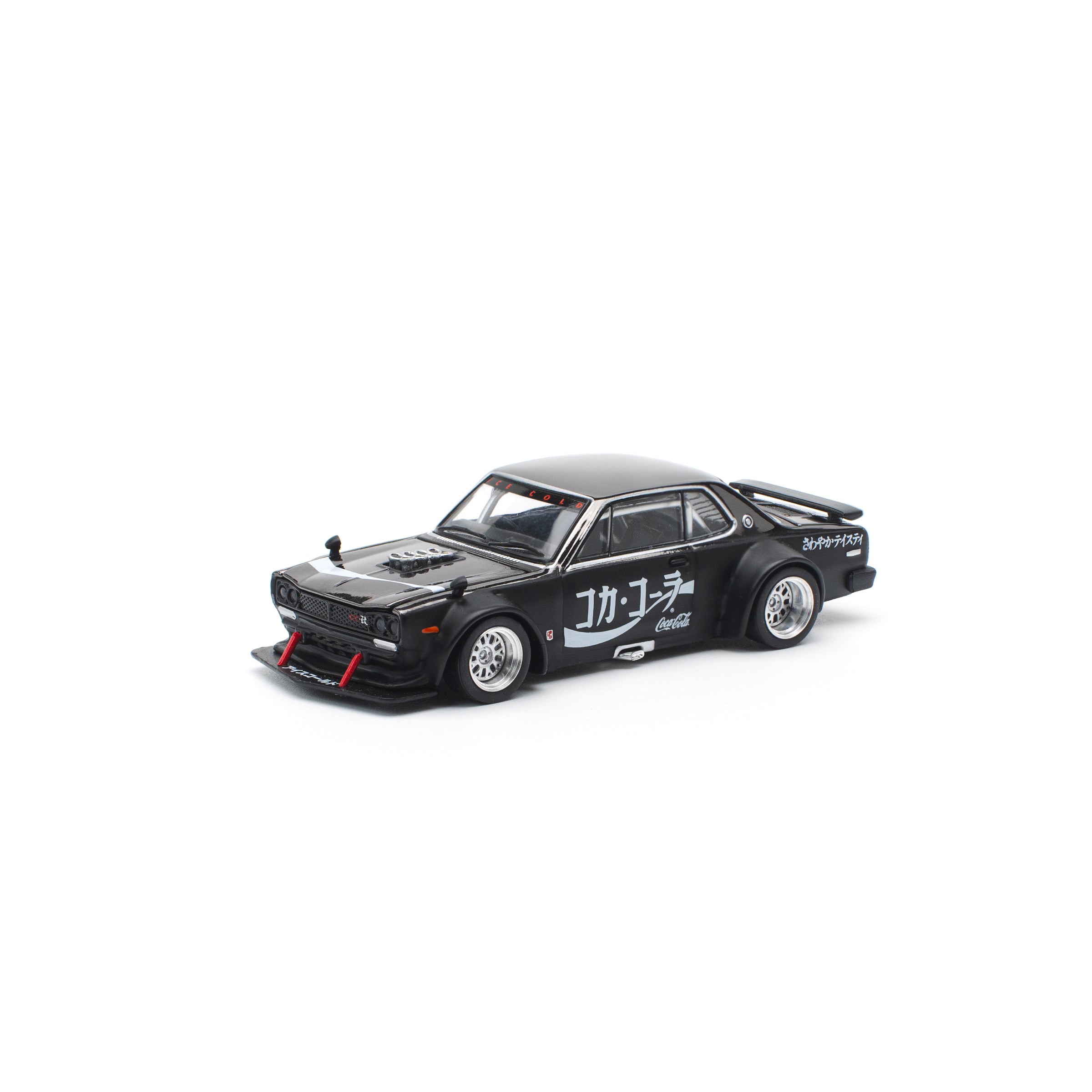SKYLINE GT-R V8 DRIFT (HAKOSUKA) Coca Cola Chrome Black JP PR640161 by Pop Race