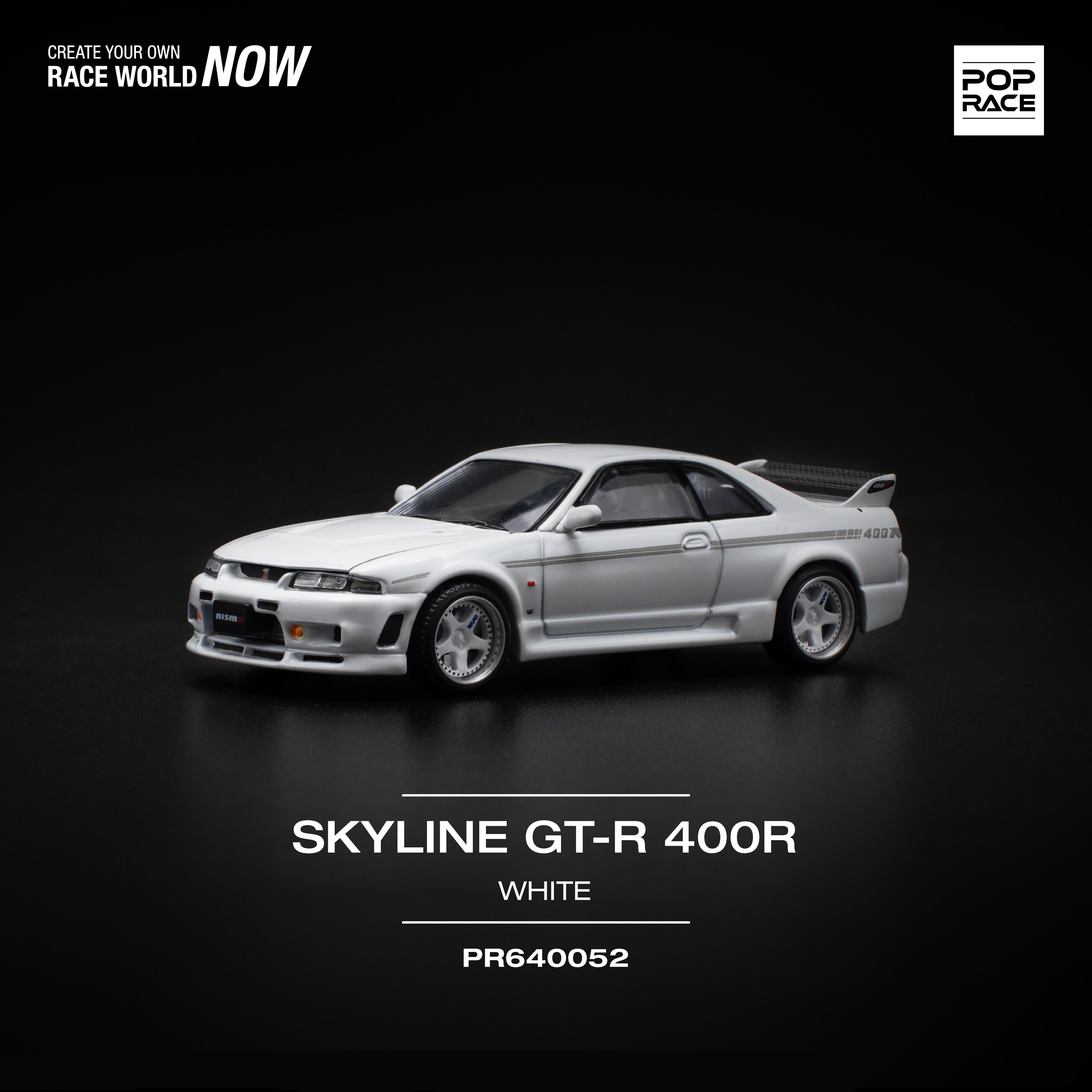 Nissan Skyline GT-R 400R NISMO (White) PR640052 by Pop Race