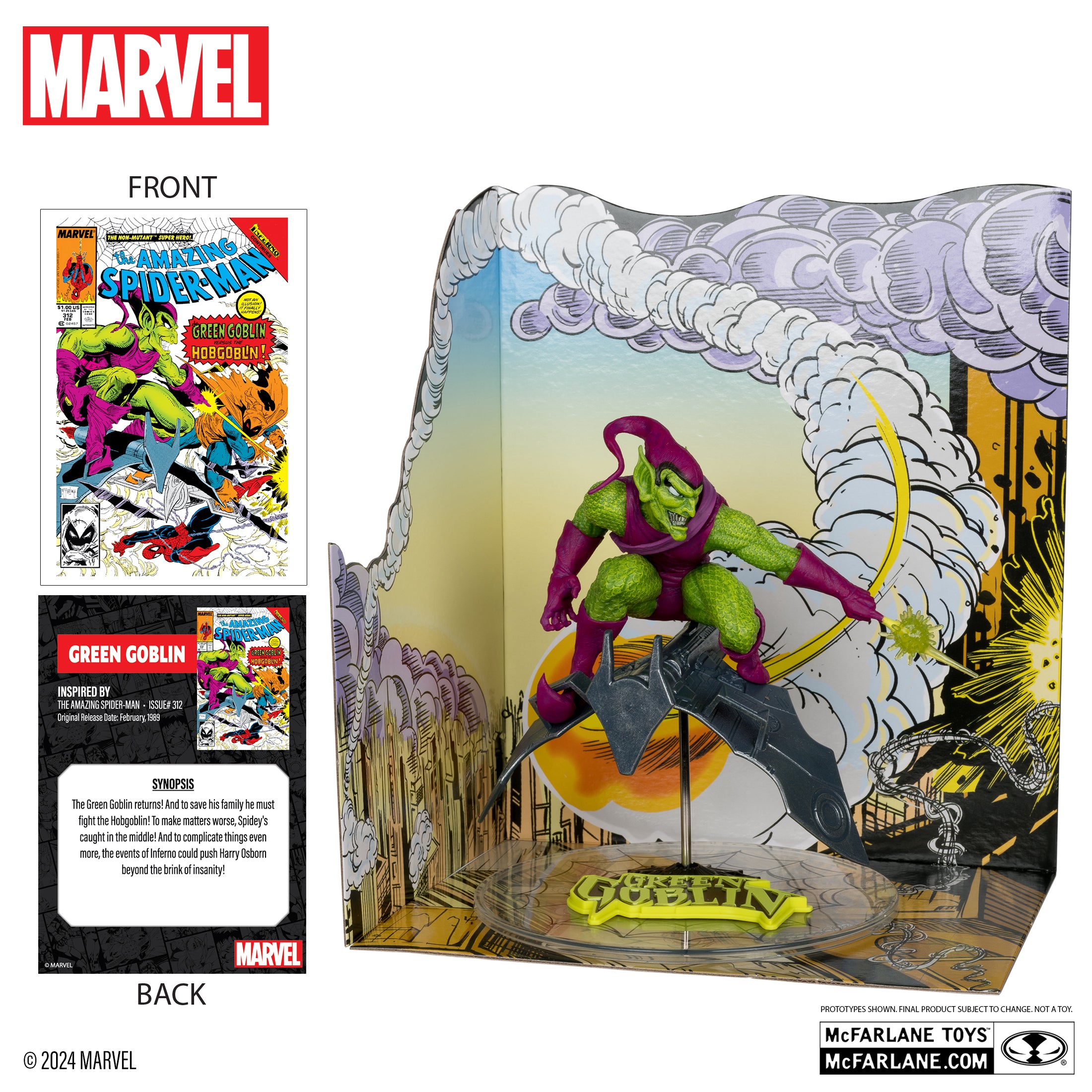 Green Goblin The Amazing Spiderman #312 1:10 Scale Posed Figure with Scene