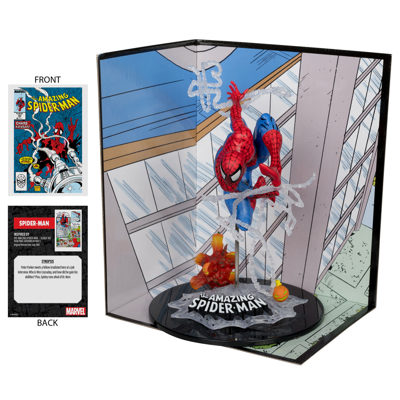 Spider-Man (The Amazing Spider-Man #302) Collectible Figure w/Scene by McFarlane