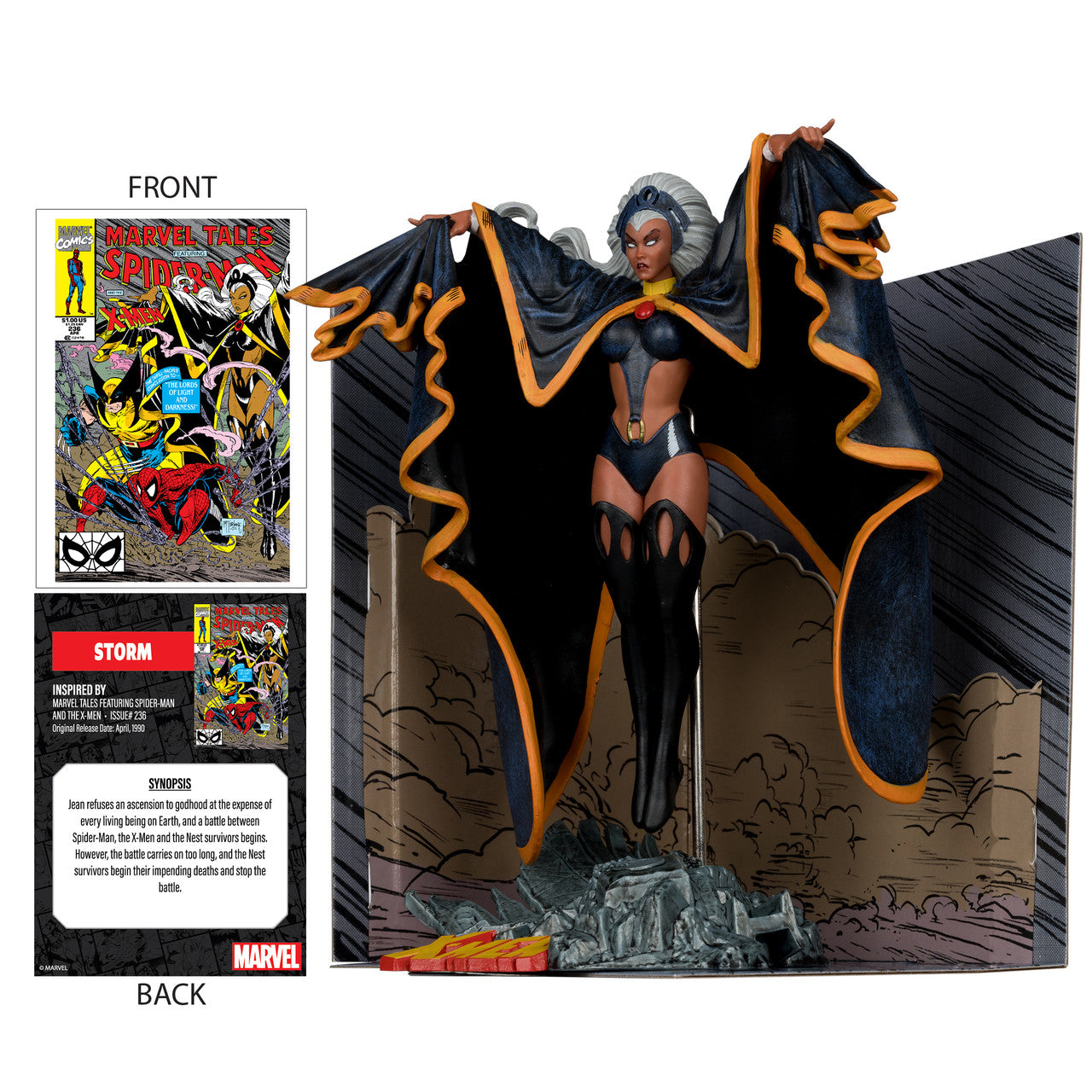 Storm (Marvel Tales Ft. Spider-Man and The X-Men) Collectible Figure w/Scene by McFarlane