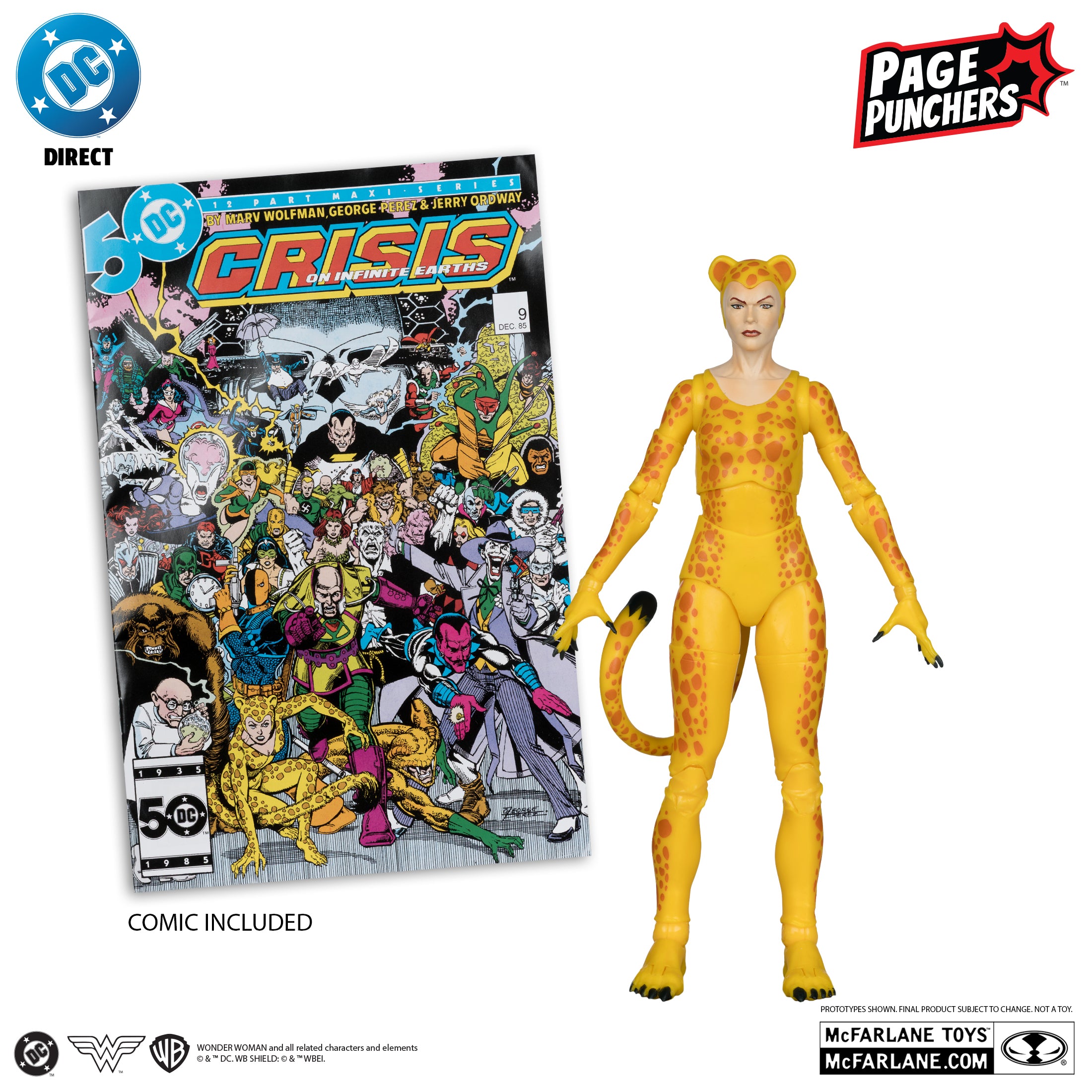 Cheetah (Crisis on Infinite Earths) with Comic (Page Punchers) Red Platinum Edition Action Figure