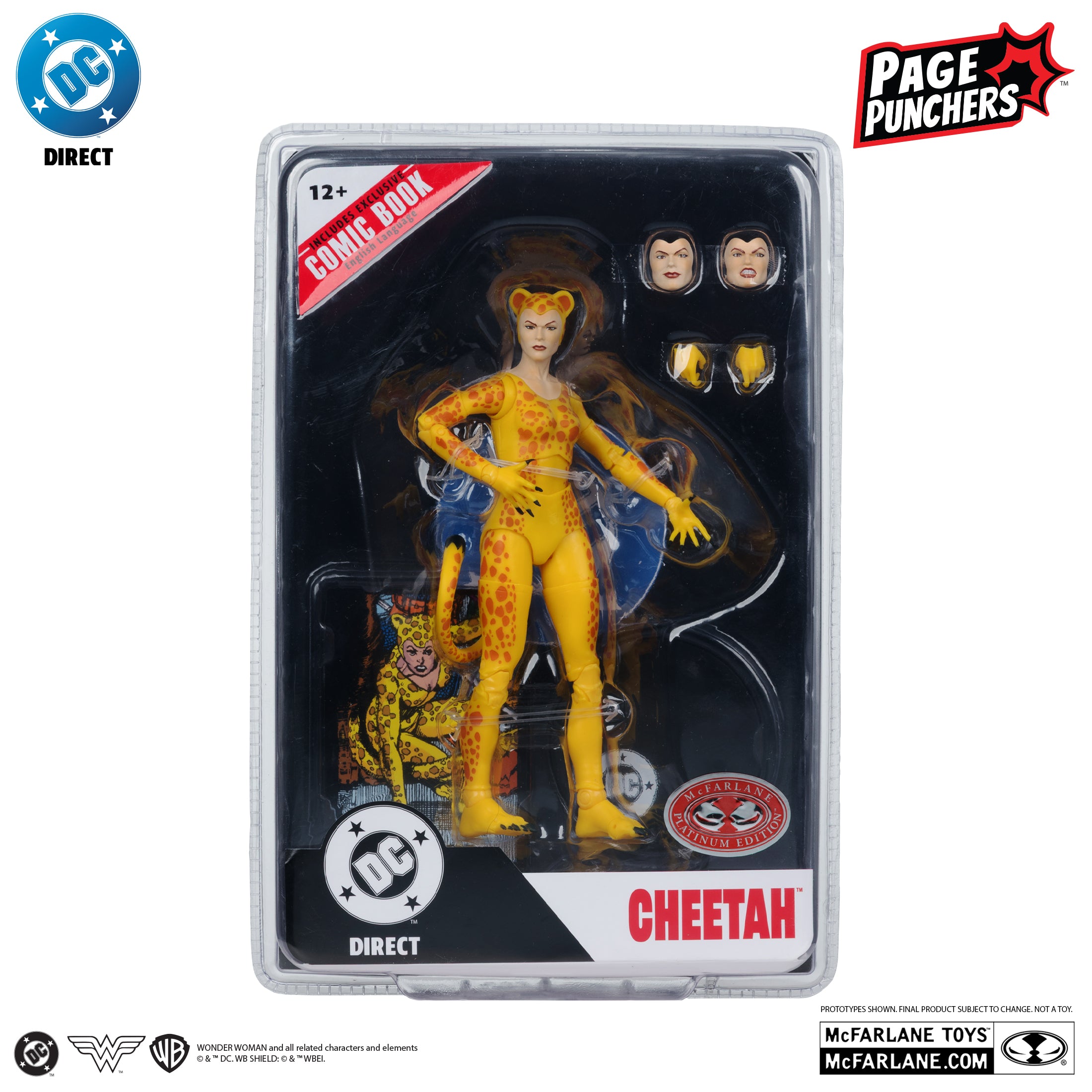 Cheetah (Crisis on Infinite Earths) with Comic (Page Punchers) Red Platinum Edition Action Figure