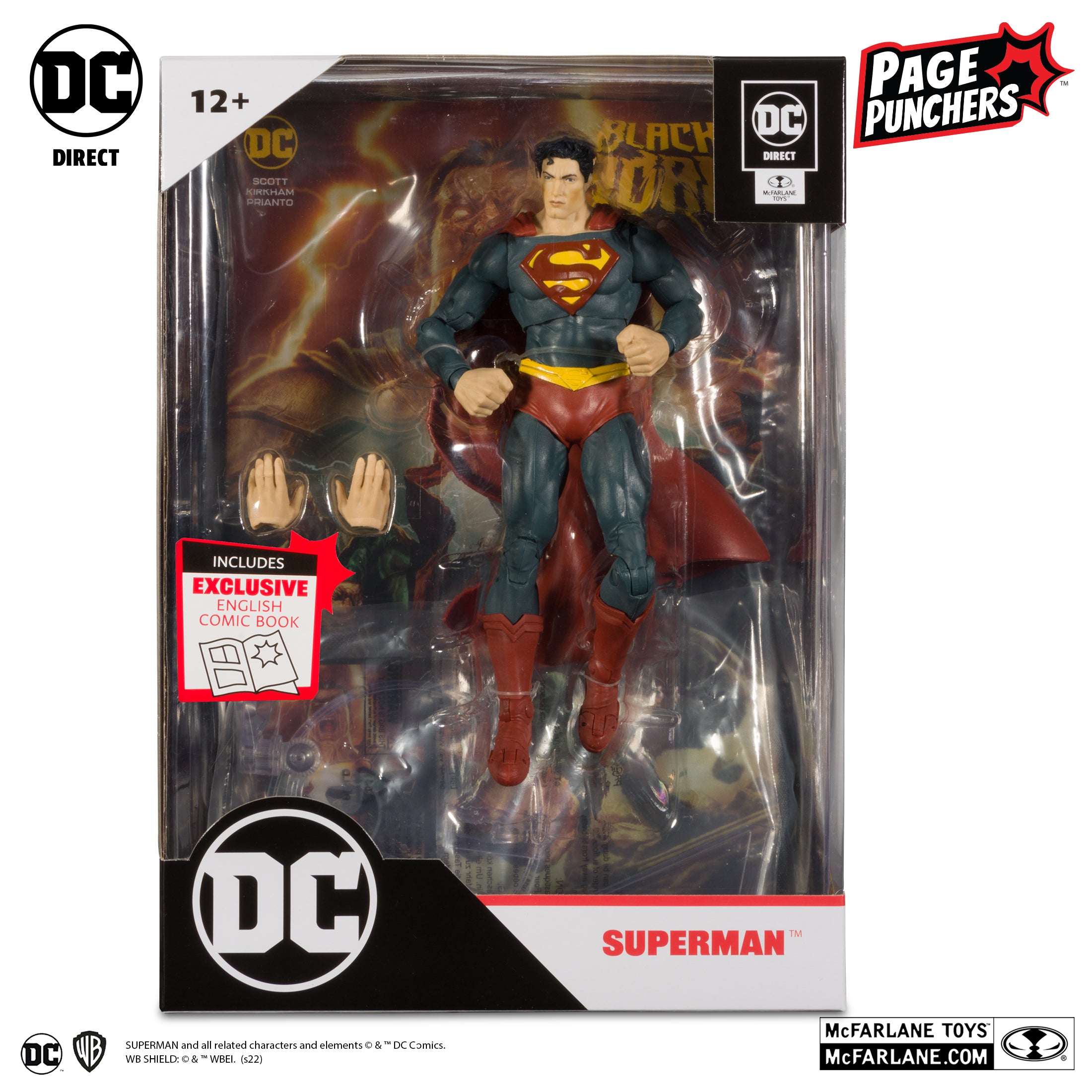 Superman w/Comic (DC Page Punchers) 7" Figure By Mcfarlane
