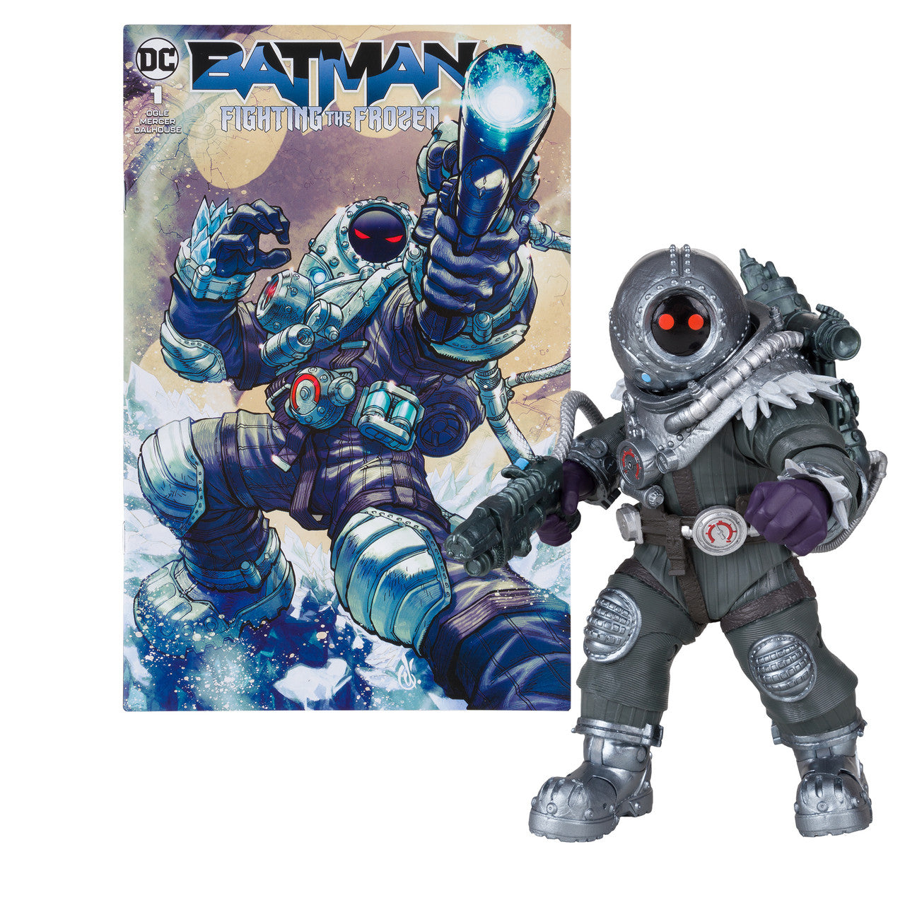Mr.Freeze w/Batman Fighting the Frozen Comic (DC Page Punchers) 7" Figure By Mcfarlane