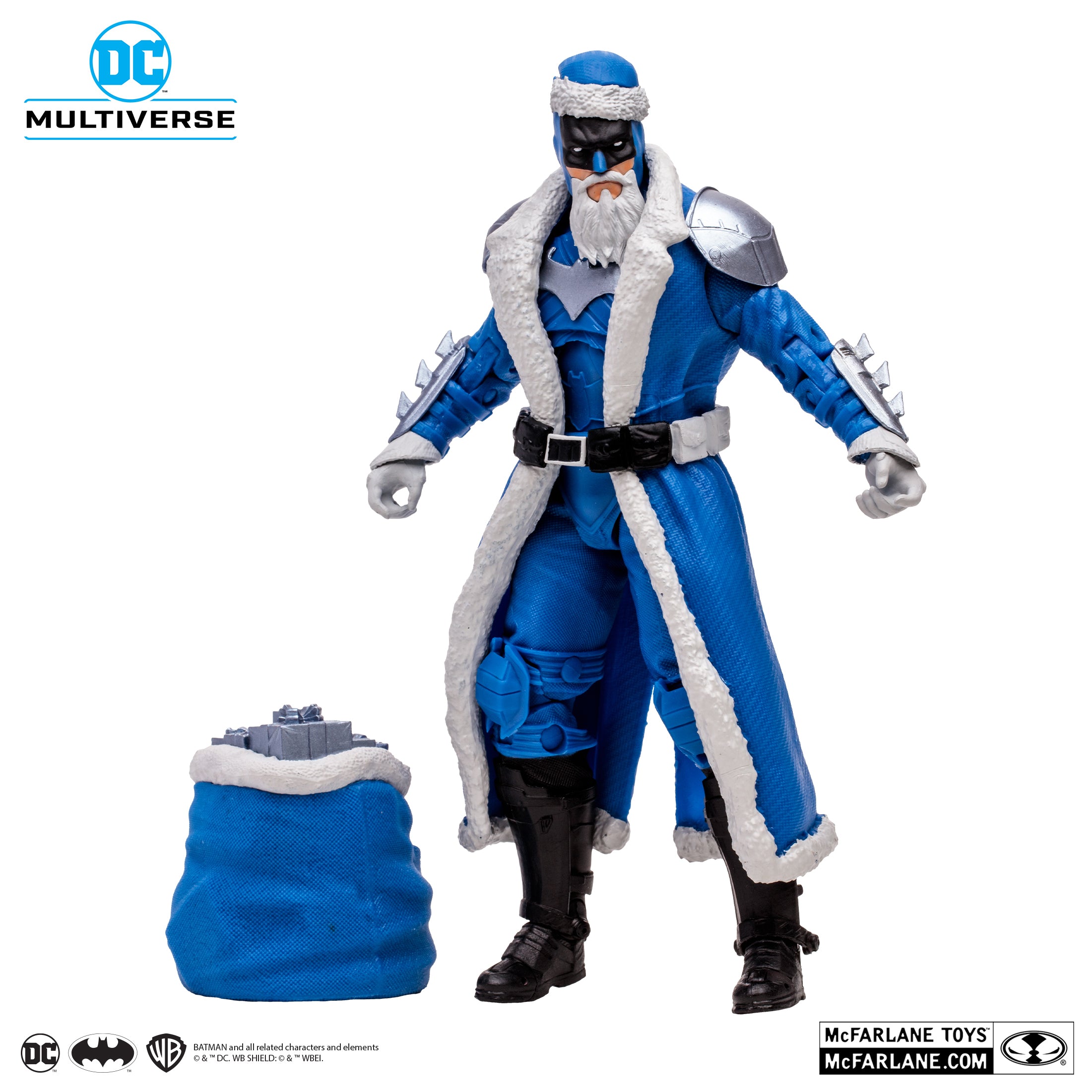 Batman Santa (Blue) Gold Label Figure by McFarlane
