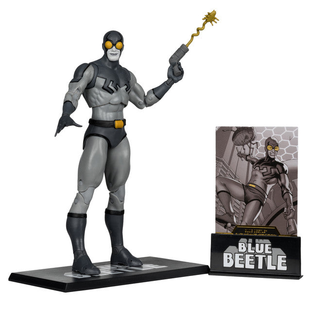 Blue Beetle (Black & White Accent Edition) Gold Label Action Figure