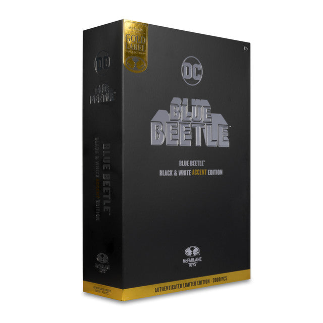 Blue Beetle (Black & White Accent Edition) Gold Label Action Figure