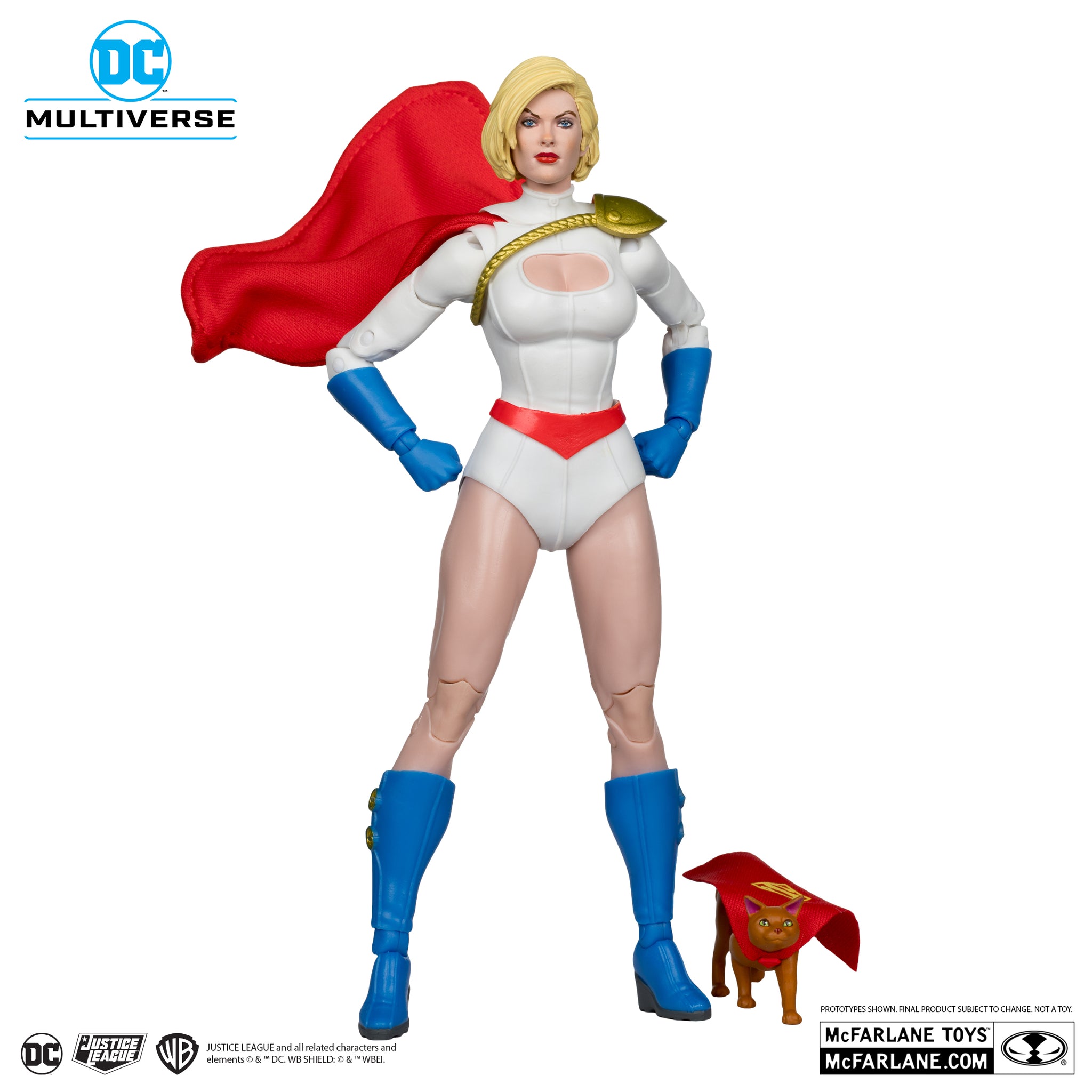 McFarlane Toys - DC Multiverse Power Girl (Power Girl: Reborn) Action Figure 17,8 Cm, Collector Edition #31 Con Streaky Il Super Gatto