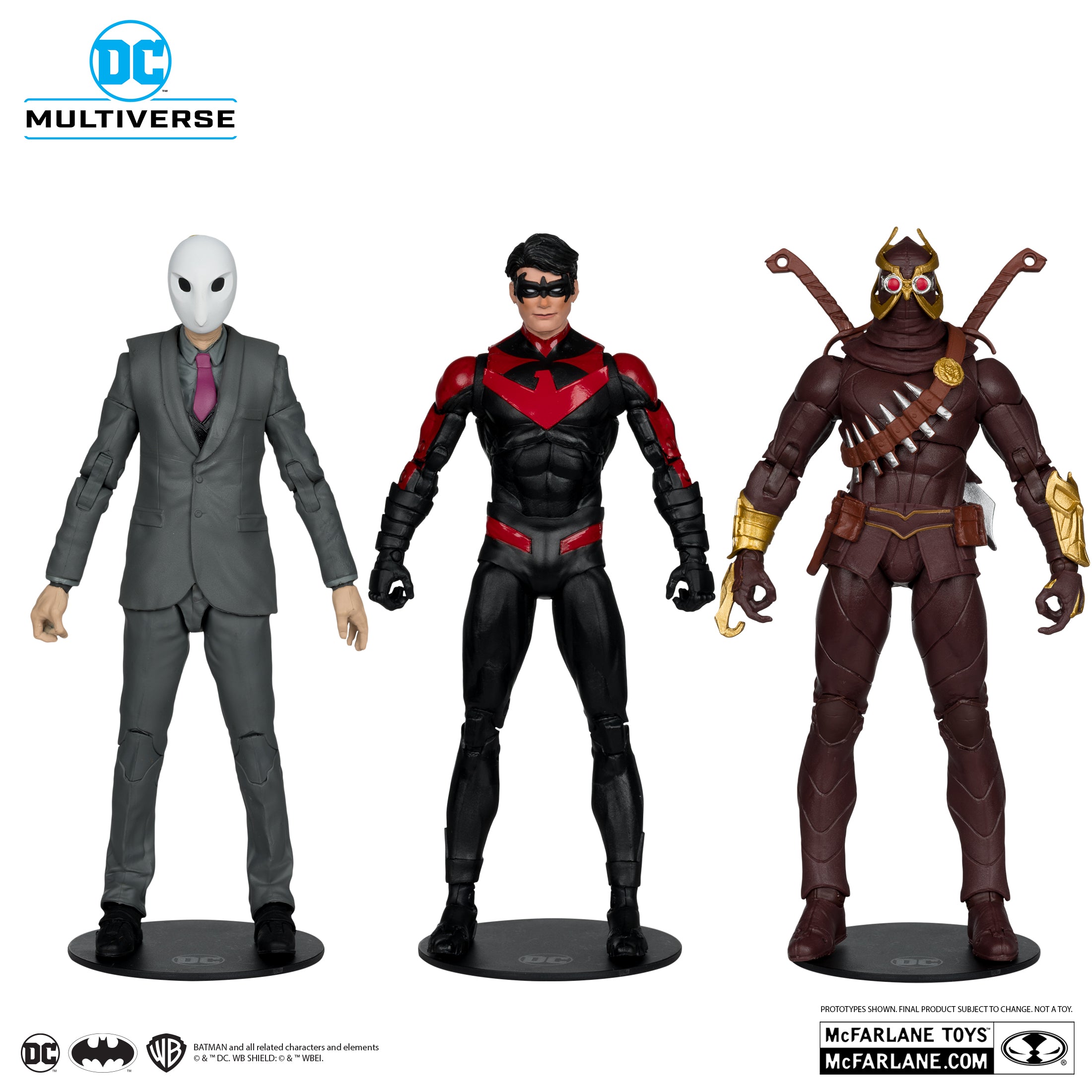 Nightwing vs Talon & Owl (Batman: The Court of Owls) 3 Pack Gold Label Action Figures BY MC FARLANE