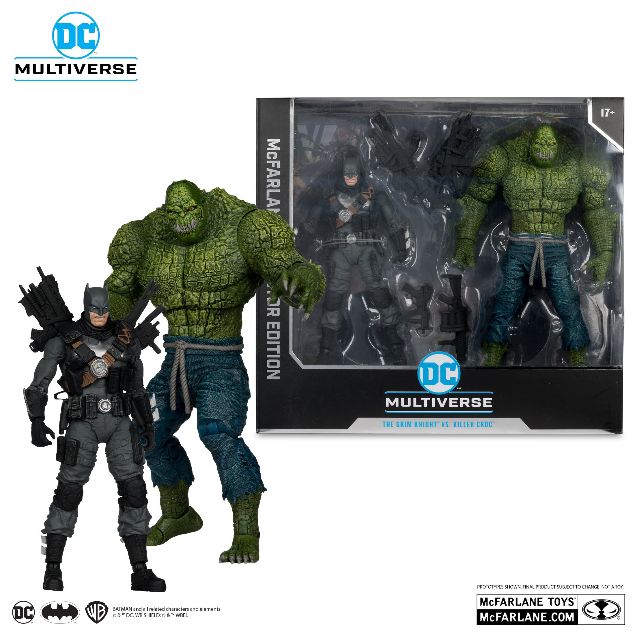 The Grim Knight vs Killer Croc (Dark Multiverse) 2 Pack Figure