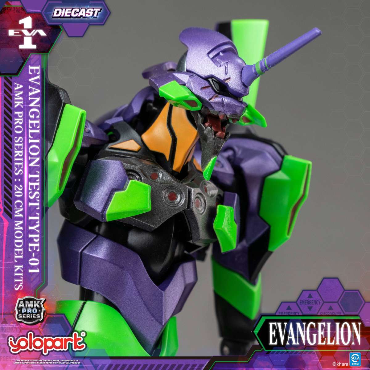 EVANGELION EVA-01 TEST TYPE Model Kit AMK PRO Series By Yolopark