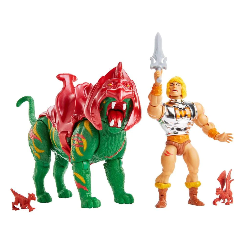 Masters of the Universe Origins – Battlefield Warriors – Battle Armor He-Man & Battle Cat By Mattel