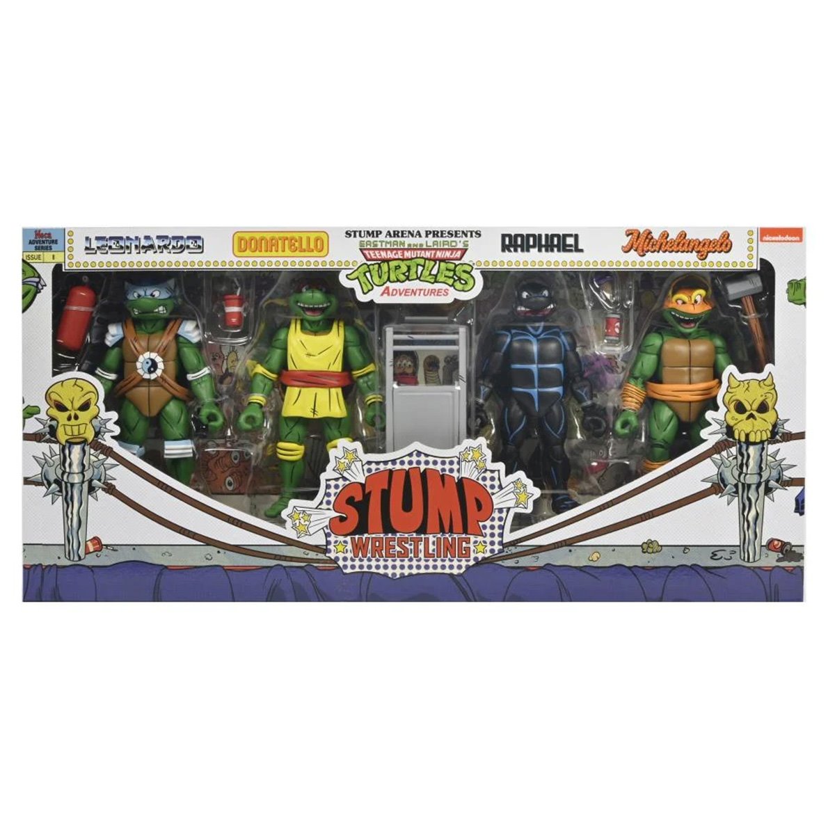 Teenage Mutant Ninja Turtles Archie Comics Stump Wrestling Turtles Action Figure 4-Pack