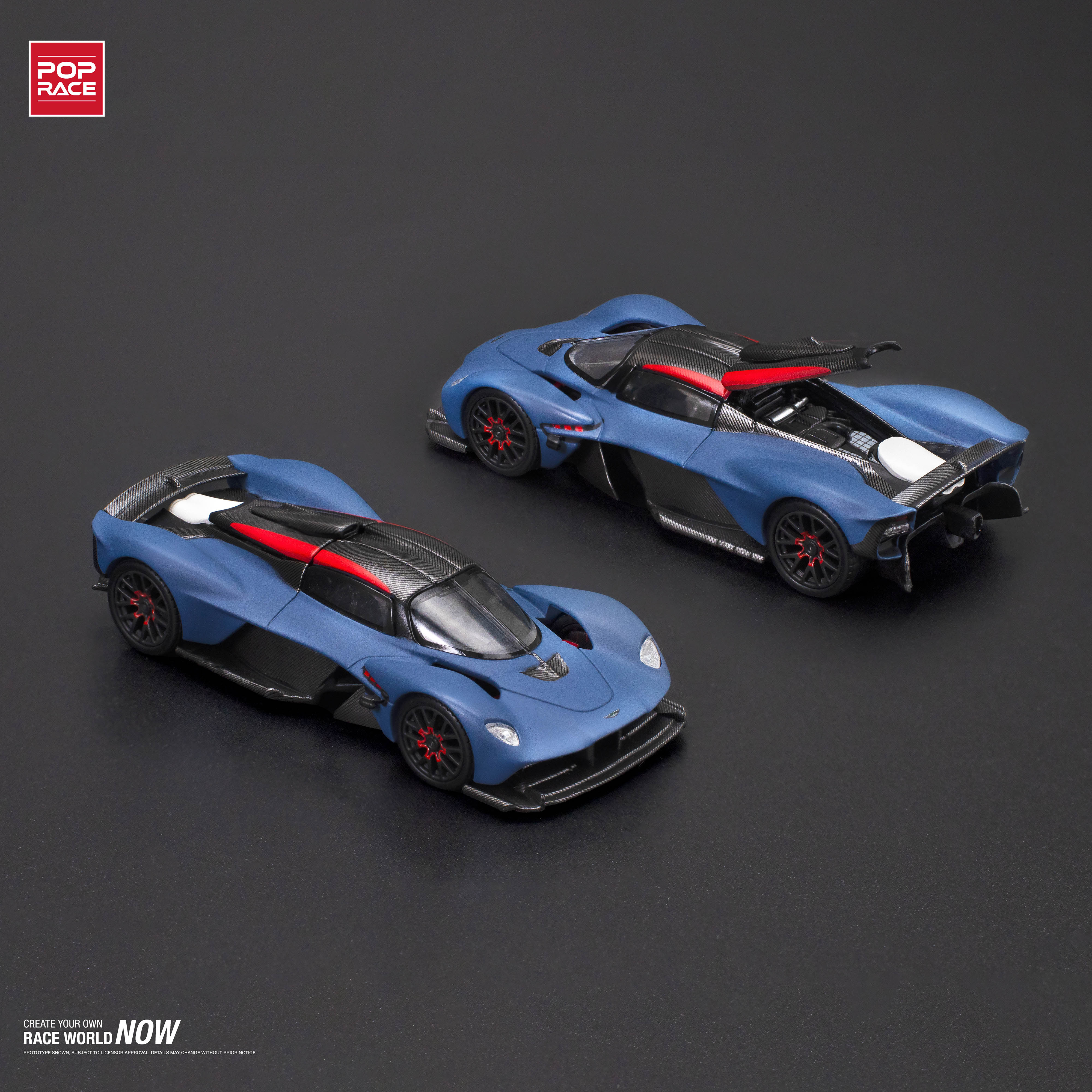 Aston Martin Valkyrie Satin Marina Blue PR640096 by Pop Race