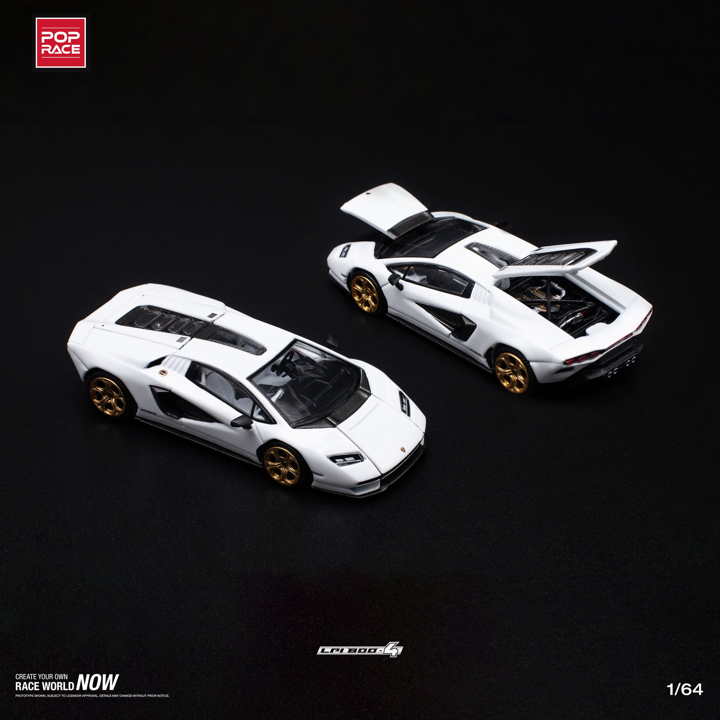 Lamborghini Countach LPI 800-4 Bianco Sid PR640117 by Pop Race