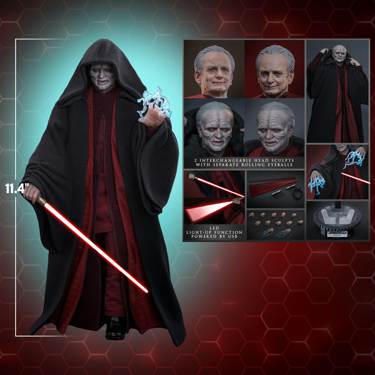 Palpatine Darth Sidious Sixth Scale Figure by Hot Toys