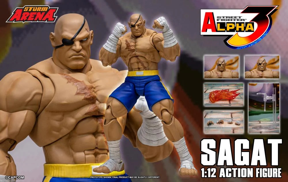 Sagat STREET FIGHTER ALPHA 3 (STORM ARENA) 1/12 Scale By Storm Collectibles