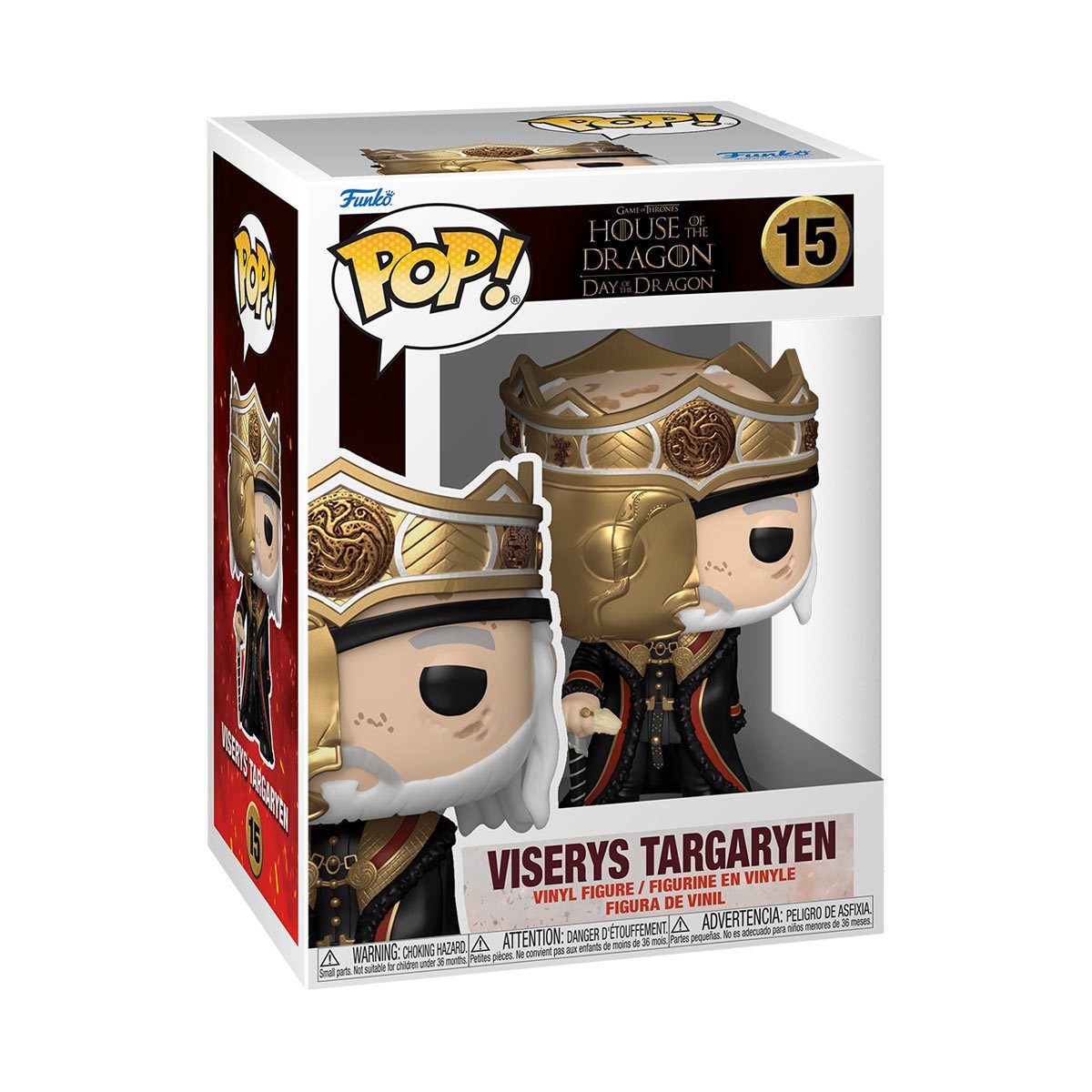 House of the Dragon Viserys Targaryen with Mask Vinyl Figure By Funko Pop!