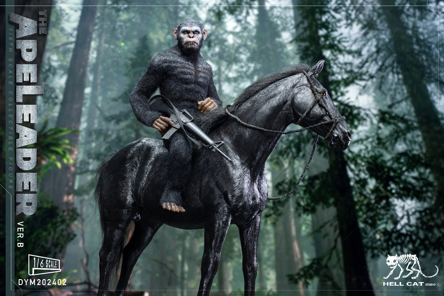 HellCat Studios Ape Leader Horse Figure
