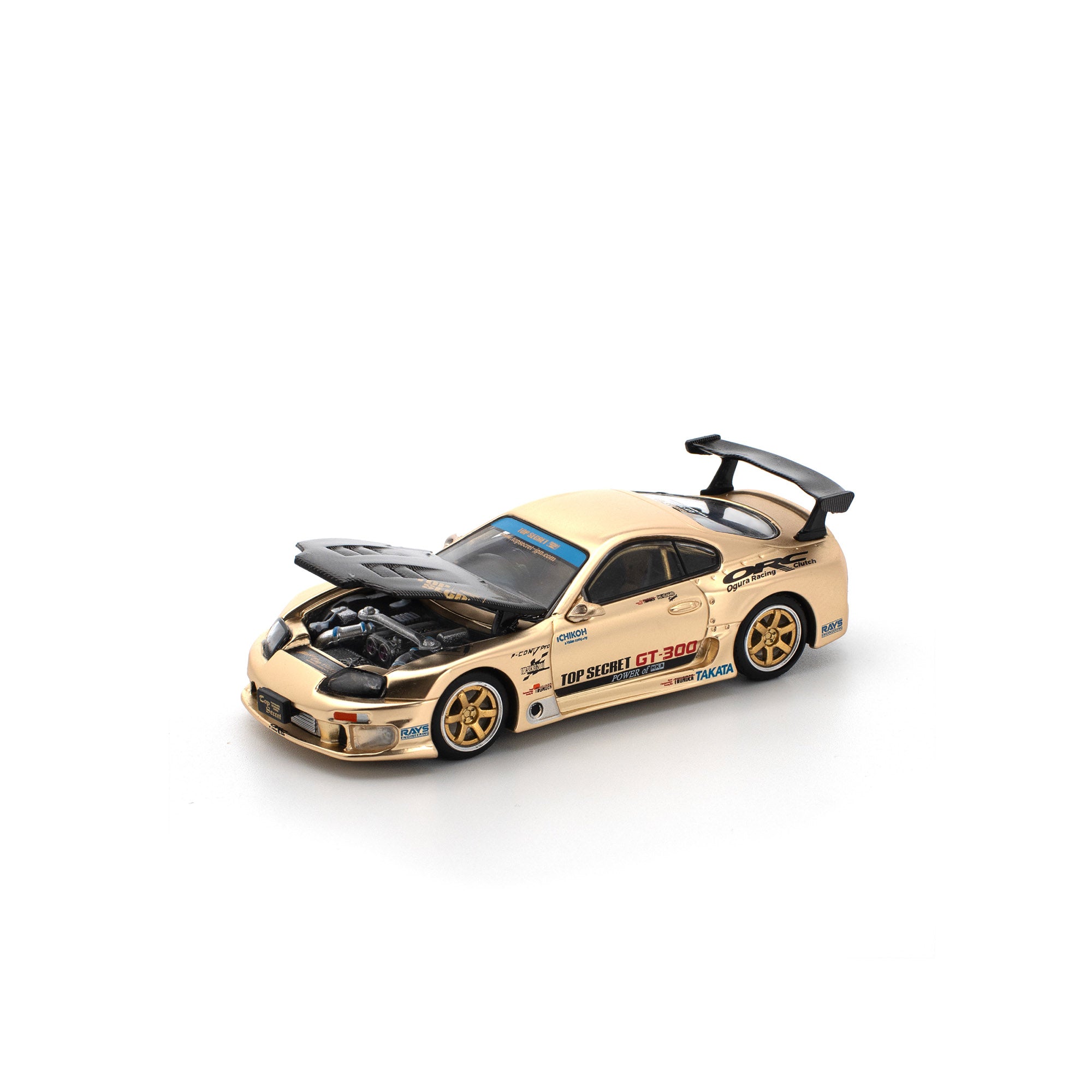 TOP SECRET GT300 SUPRA - CHROME GOLD / CARBON HOOD PR640277 by Pop Race