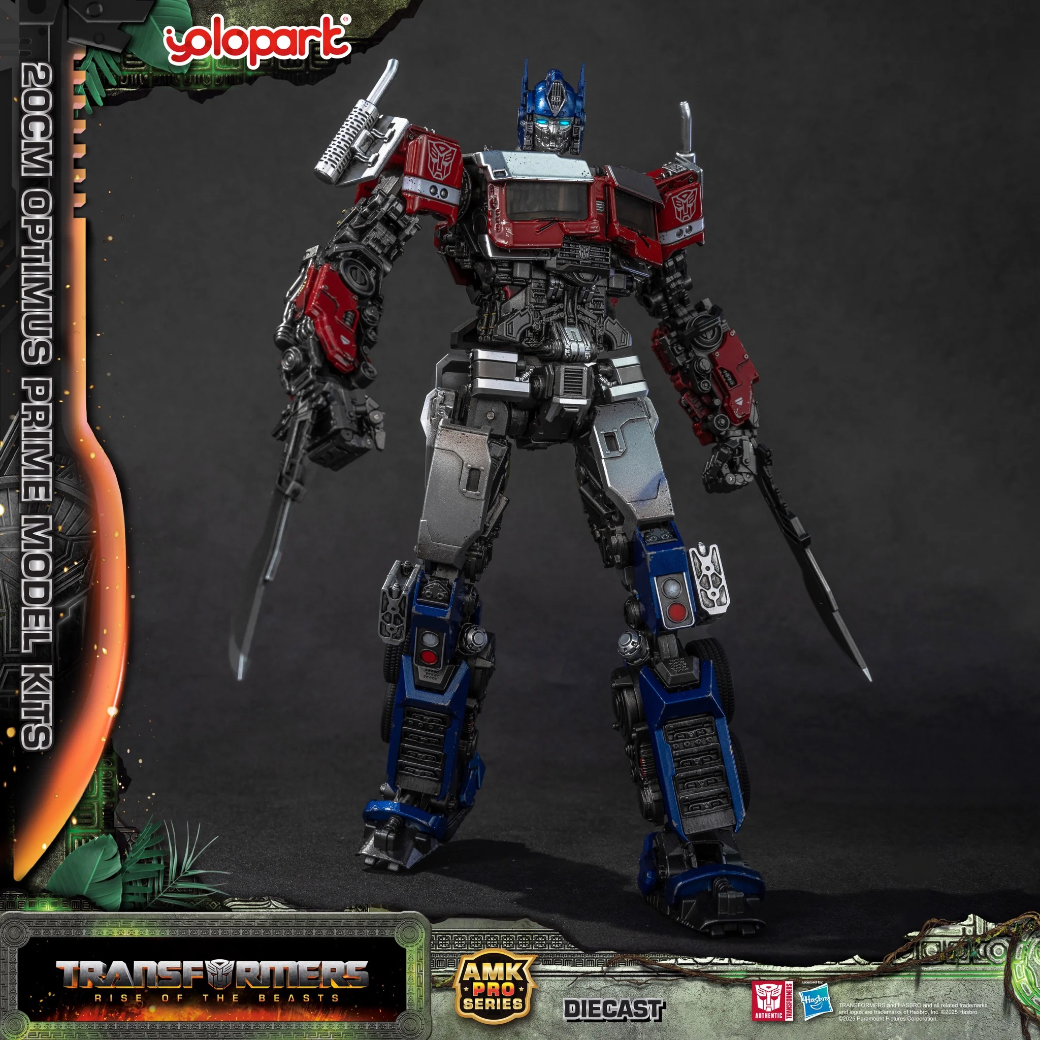 Transformers Rise of the Beasts Optimus Prime Model Kit AMK Series By Yolopark