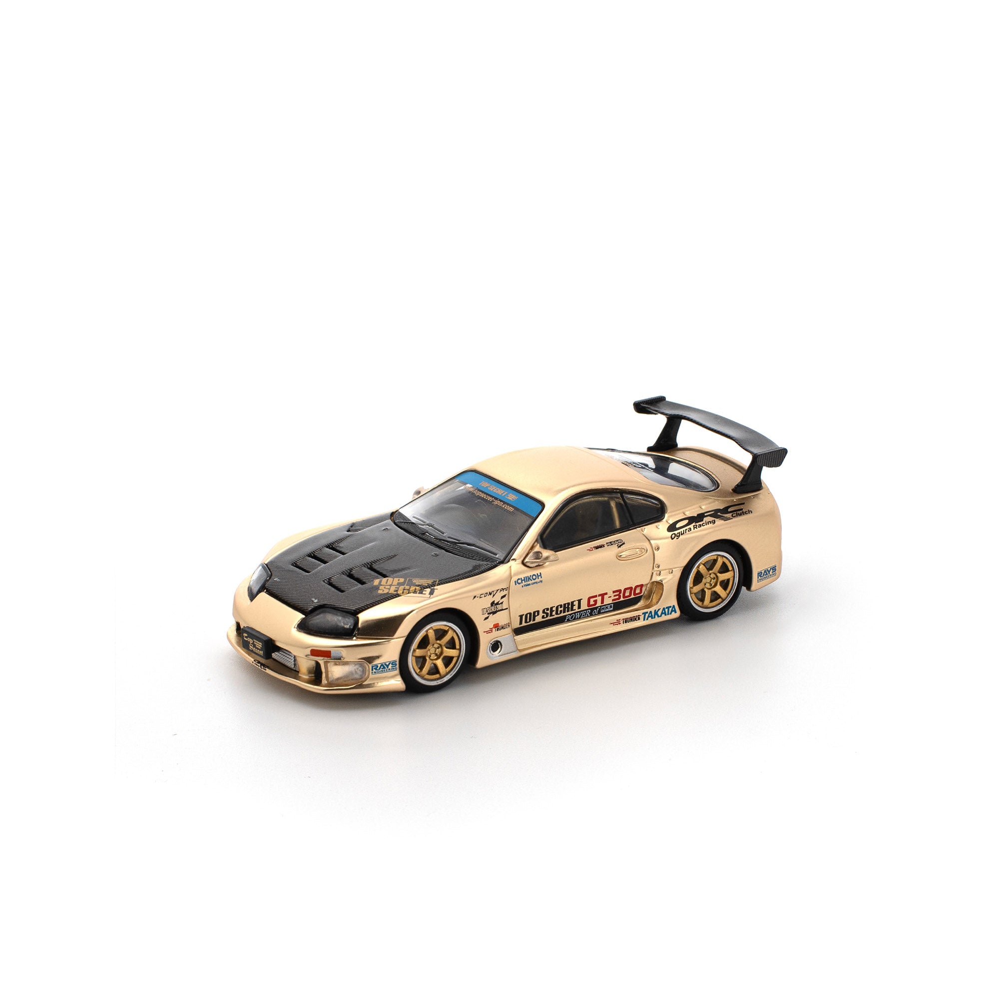 TOP SECRET GT300 SUPRA - CHROME GOLD / CARBON HOOD PR640277 by Pop Race