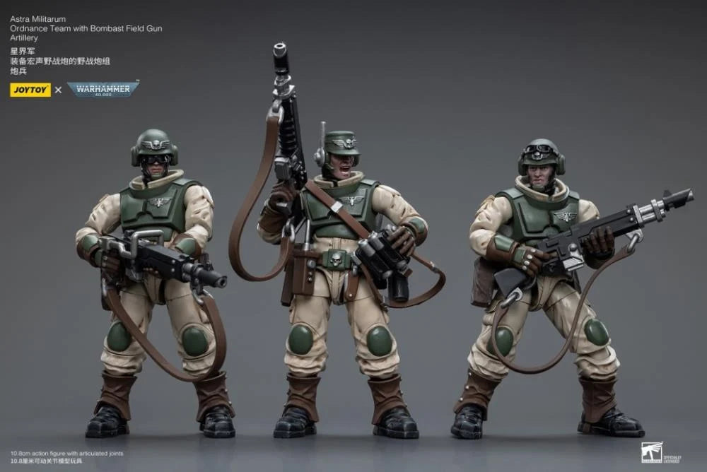 Warhammer 40K Astra Militarum Ordnance Team with Bombast Field Gun Artillery Set