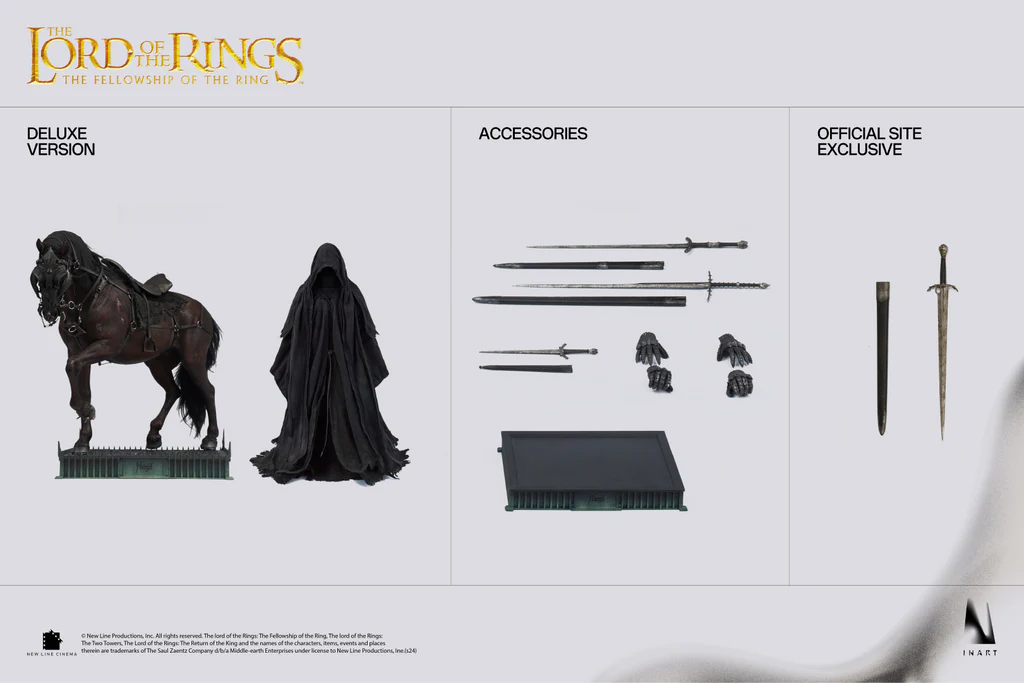 Nazgûl (Ringwraith) Sixth Scale Deluxe Version with Horse Figure