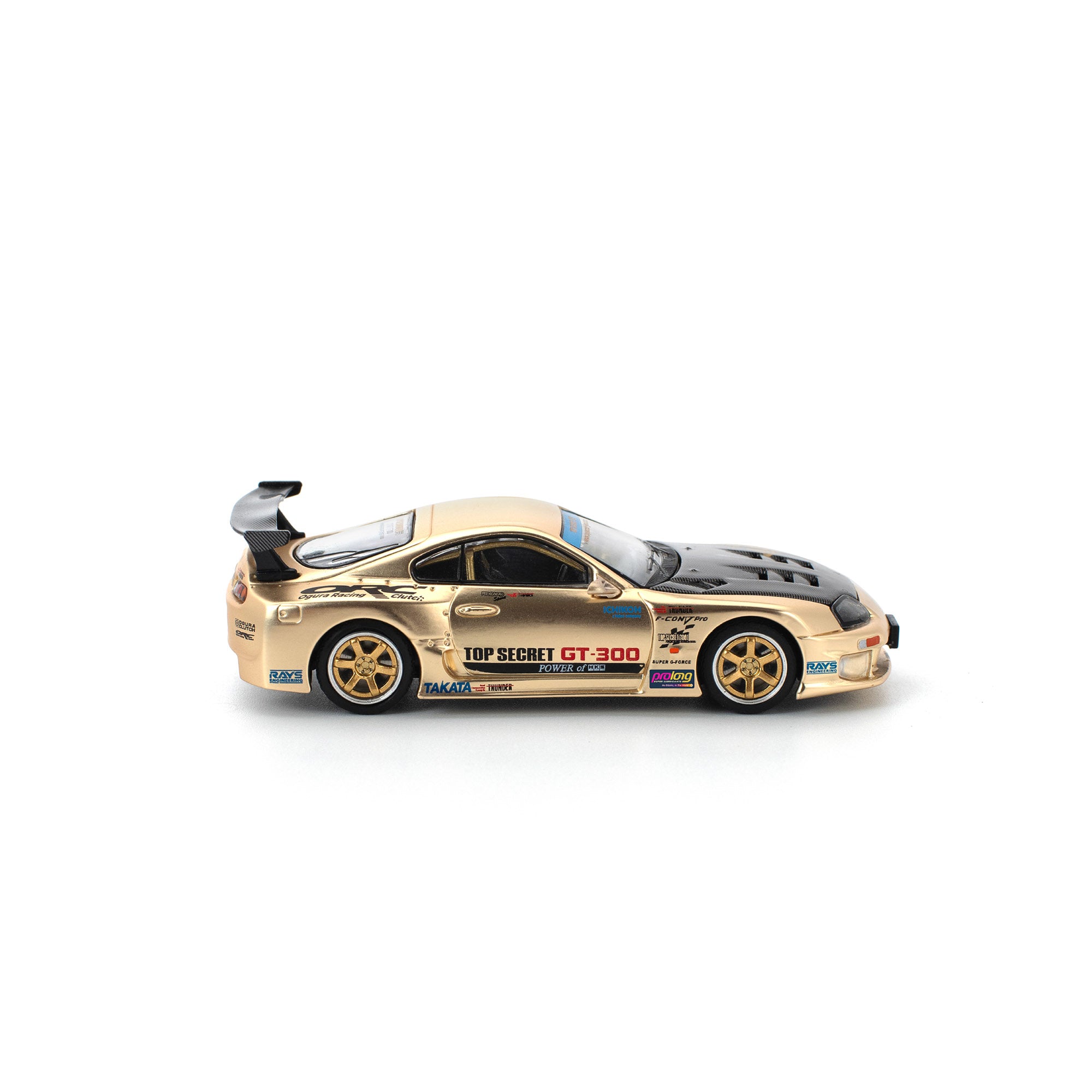 TOP SECRET GT300 SUPRA - CHROME GOLD / CARBON HOOD PR640277 by Pop Race