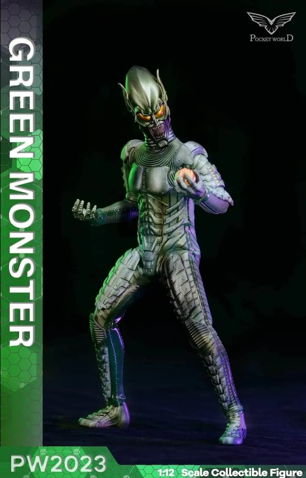 Green Monster with Glider Action Figure by PW Toys