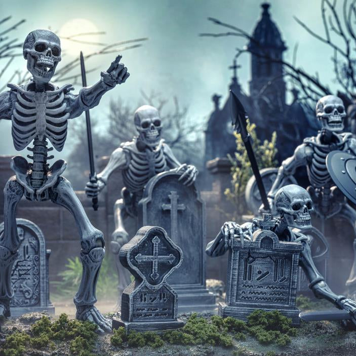 Graveyard Skeletons Action Figure Four Pack