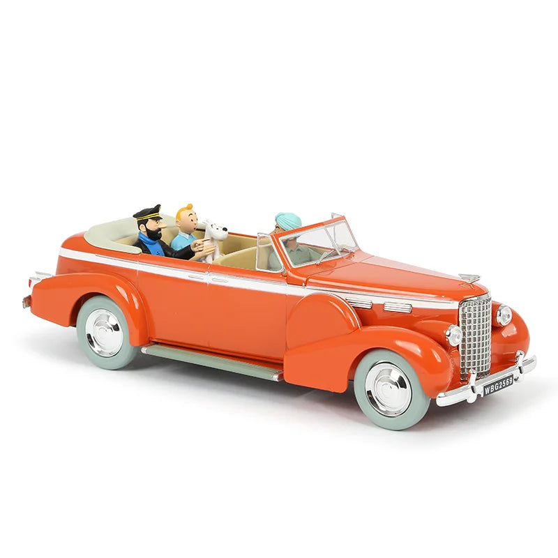 Tintin Car 1/24 Scale New Delhi Taxi Cadillac V8 Diecast Model