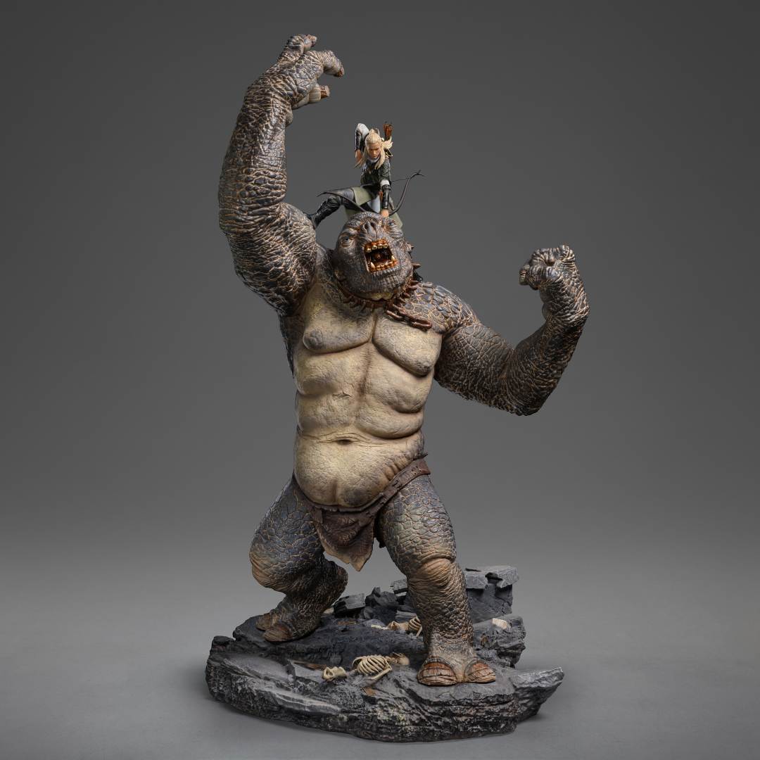 Legolas Vs Cave Troll Deluxe - Lord of the Rings - Art Scale 1/10 By Iron Studios
