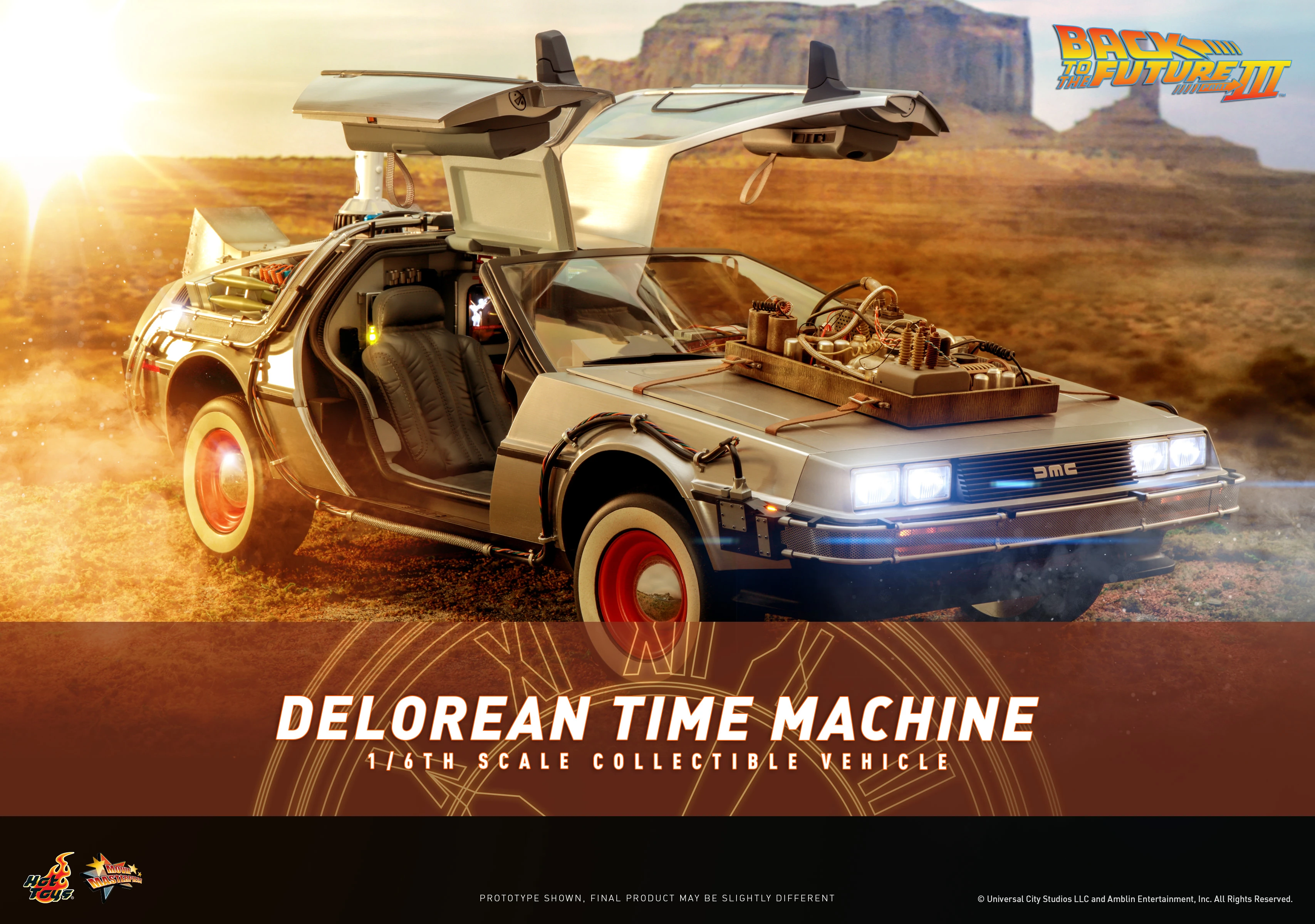 DeLorean Time Machine (Back to the Future III) Sixth Scale Figure by Hot Toys