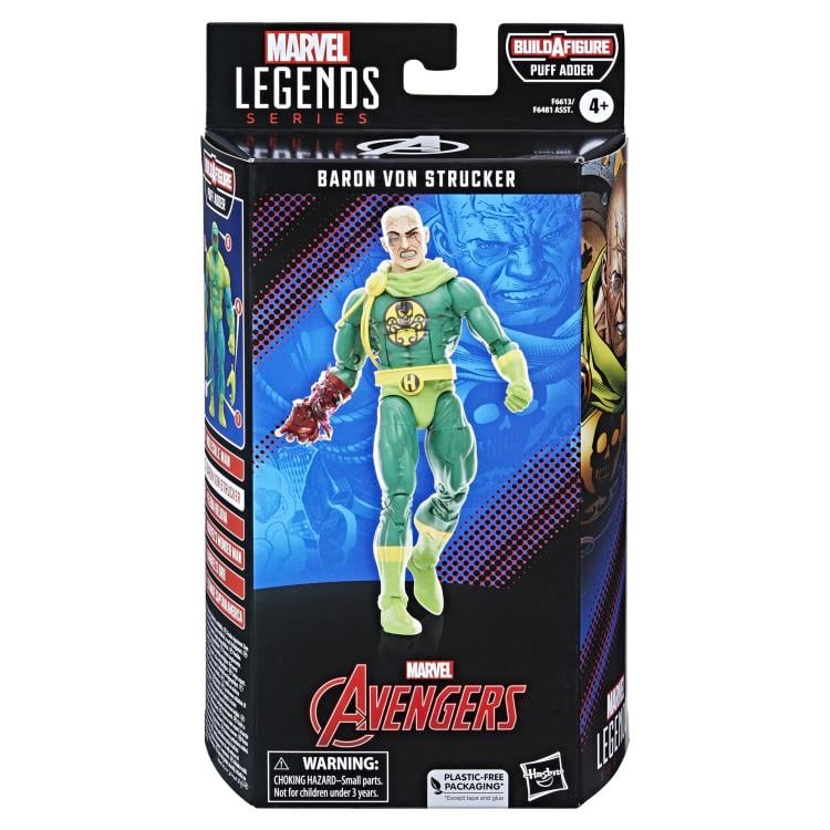 Marvel Legends Baron Von Strucker The Avengers (Classic Comic) Action Figure (Puff Adder BAF)