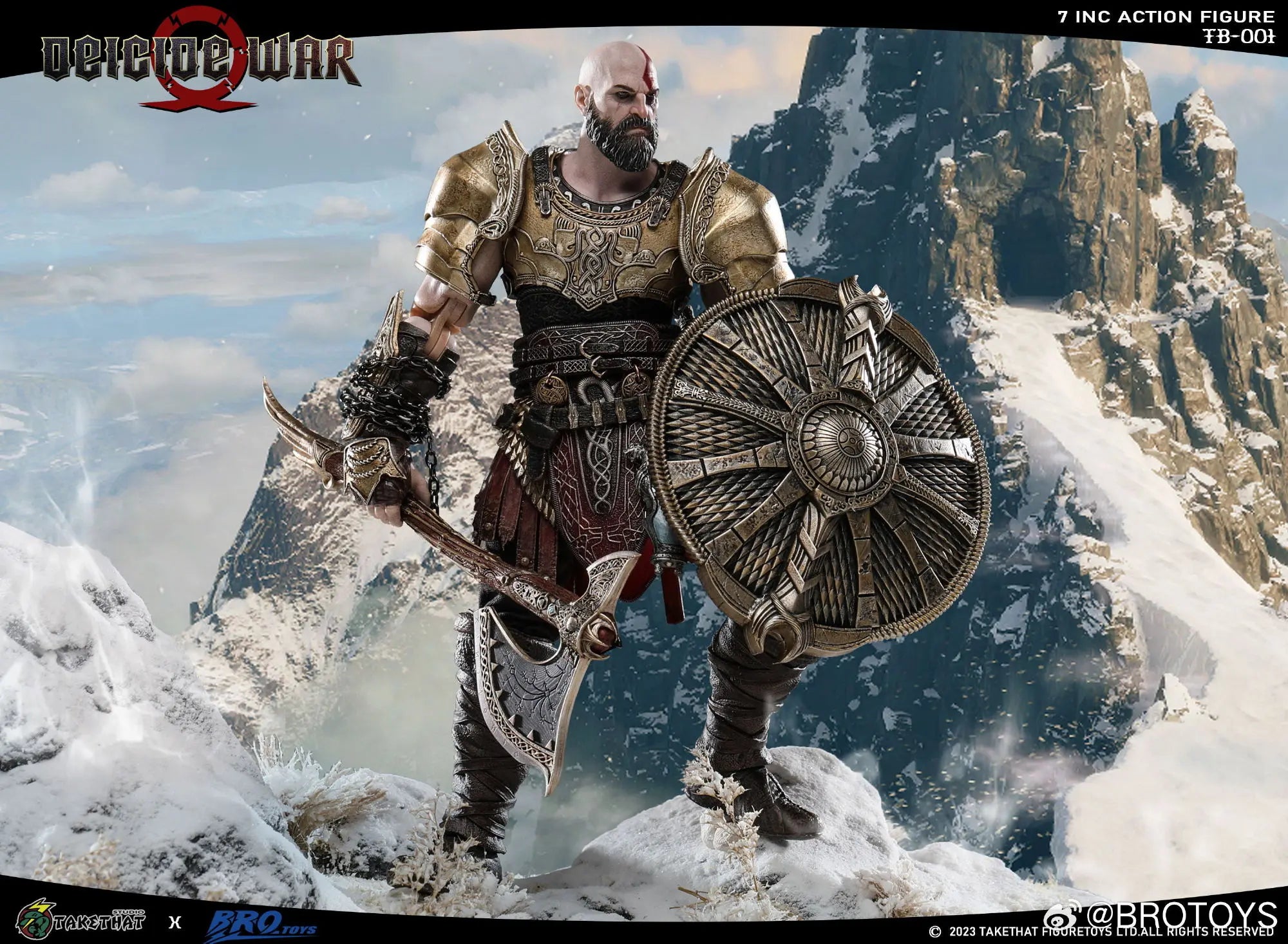 God Of War Kratos in Valkyrie Armour Deicide War Deluxe Edition Action Figure